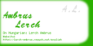 ambrus lerch business card